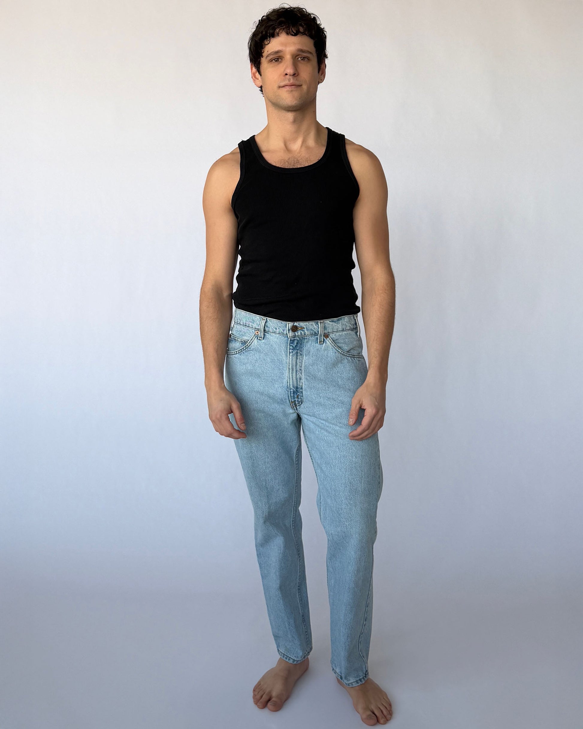 Vintage Levi's 505 Orange Tab men's light wash jeans