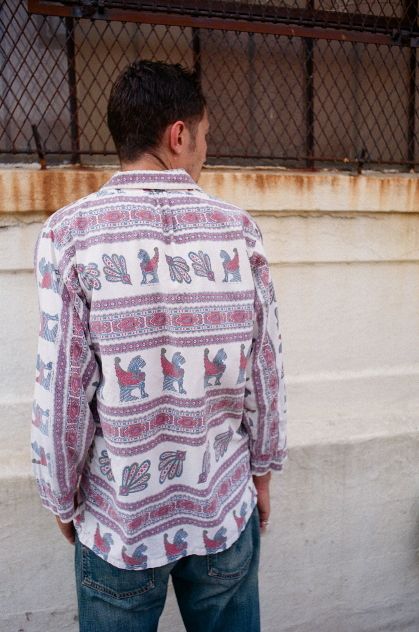 Weldon Red And Blue Paisley Button Up Shirt