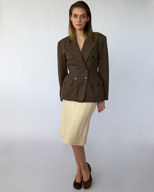 Vintage Yanedo Kasuoko Structured Wool Blazer 