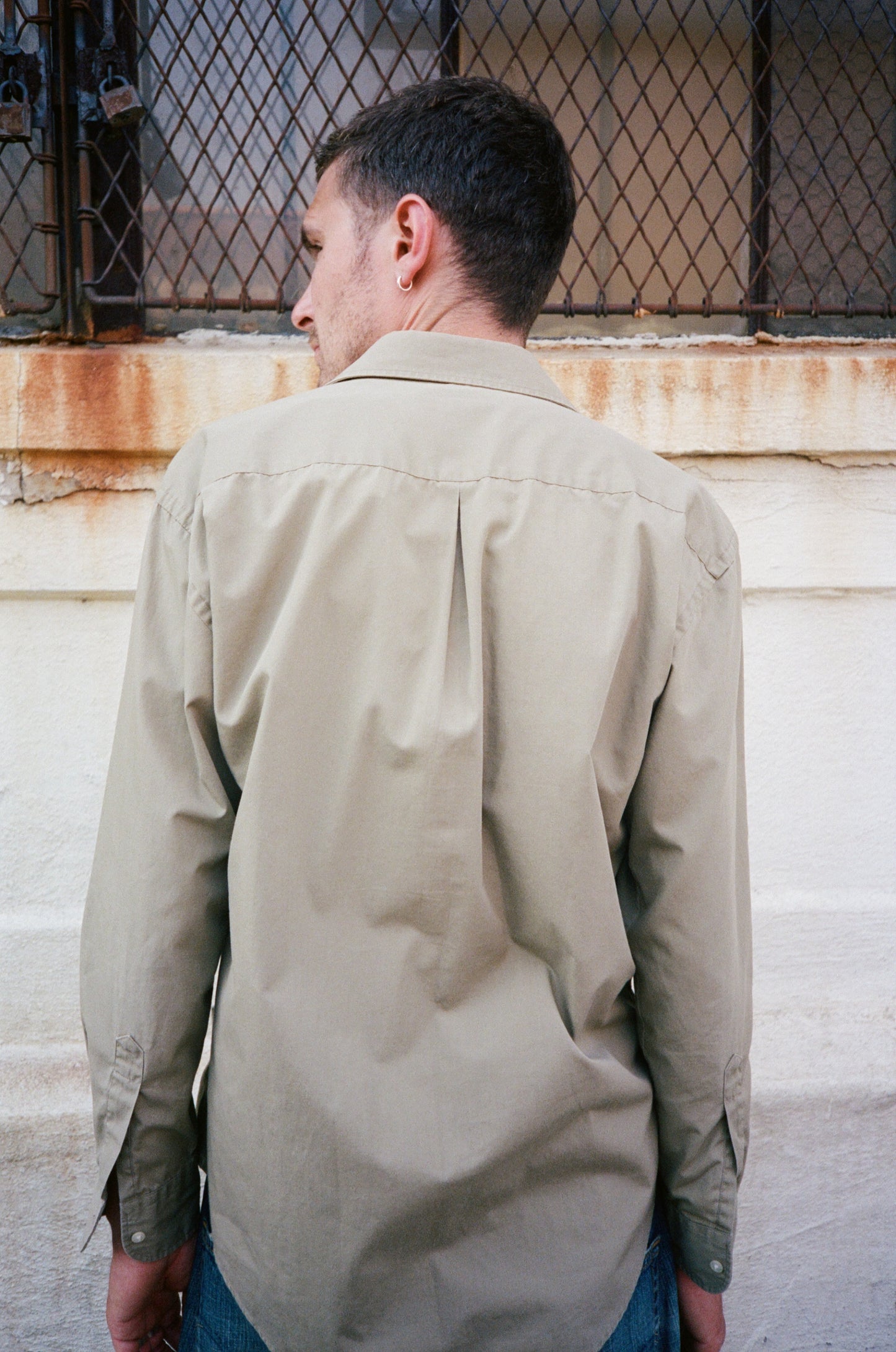 Yves Saint Laurent Khaki Green Button Up Shirt