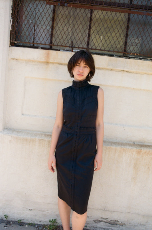 Yves Saint Laurent Rive Gauche 2000s Black Dress