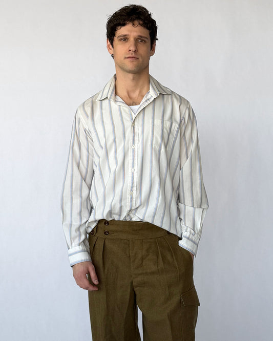 Yves Saint Laurent Multicolor Striped Button Up