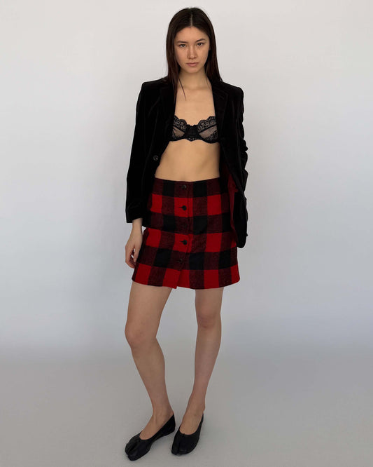 Agnès B. vintage wool mini skirt